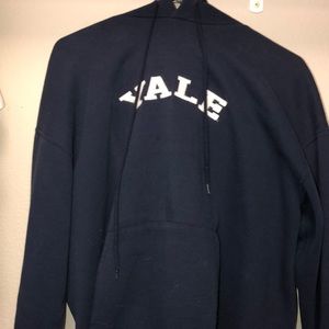 navy blue YALE hoodie